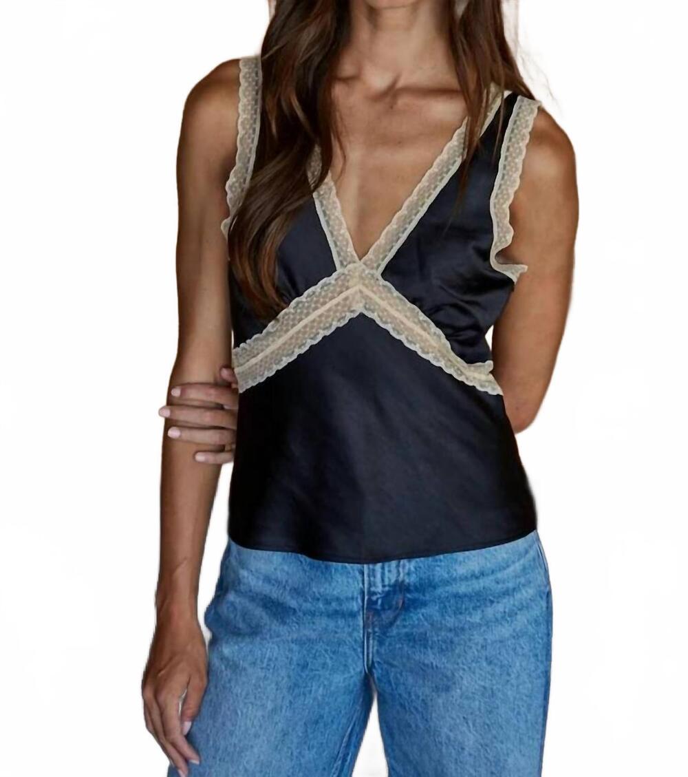NEW BY TOGETHER vivian lace top in black